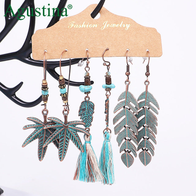 Agustina Earrings Set 2020 New Tassel Earrings Jewelry Boho Women Bohemian Drop Long Earrings Earring Handmade Fringe Statement