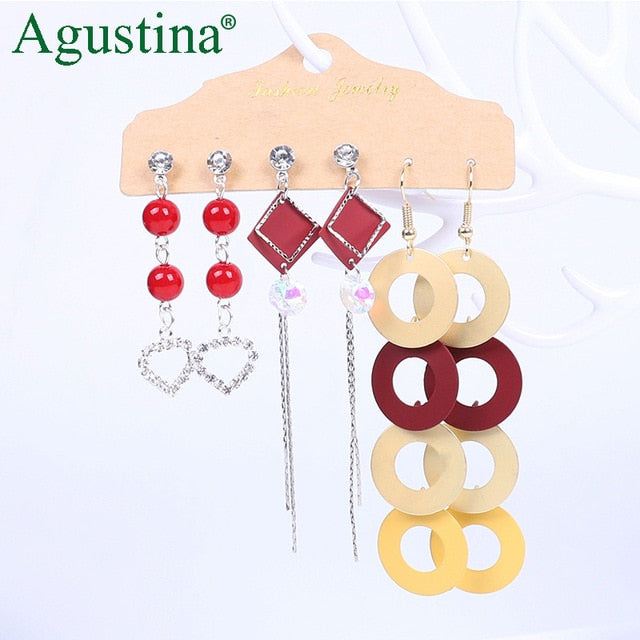 Agustina Earrings Set 2020 New Tassel Earrings Jewelry Boho Women Bohemian Drop Long Earrings Earring Handmade Fringe Statement