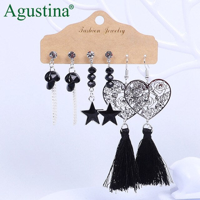 Agustina Earrings Set 2020 New Tassel Earrings Jewelry Boho Women Bohemian Drop Long Earrings Earring Handmade Fringe Statement