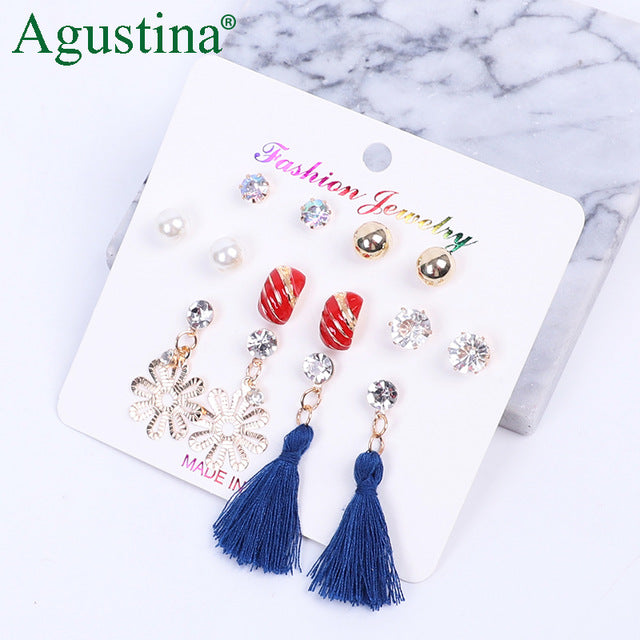 Agustina Earrings Set 2020 New Tassel Earrings Jewelry Boho Women Bohemian Drop Long Earrings Earring Handmade Fringe Statement