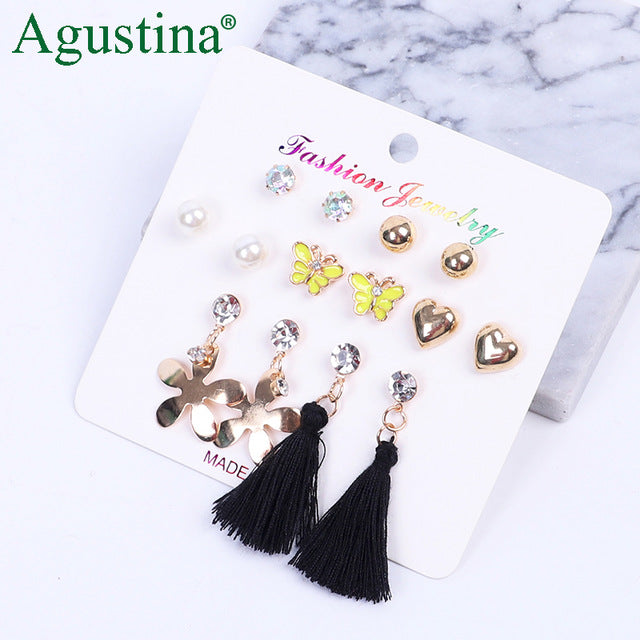 Agustina Earrings Set 2020 New Tassel Earrings Jewelry Boho Women Bohemian Drop Long Earrings Earring Handmade Fringe Statement