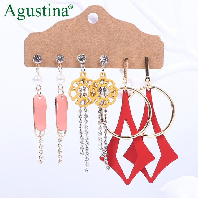 Agustina Earrings Set 2020 New Tassel Earrings Jewelry Boho Women Bohemian Drop Long Earrings Earring Handmade Fringe Statement