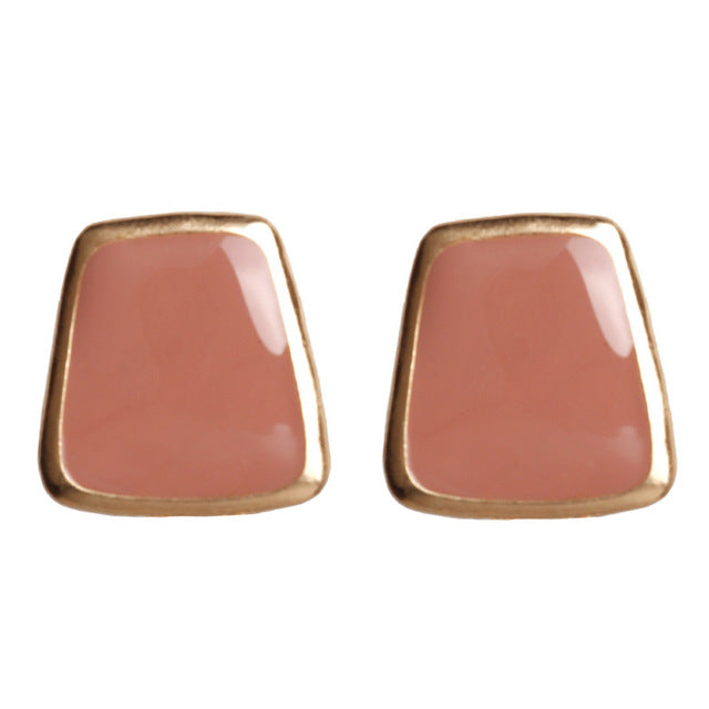5Colors Black/White Enamel Korean Stud Earrings For Women 2019 Fashion Jewlery Simple Female Earring Oorbellen Aretes De Mujer