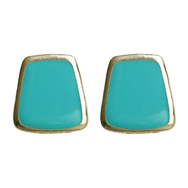 5Colors Black/White Enamel Korean Stud Earrings For Women 2019 Fashion Jewlery Simple Female Earring Oorbellen Aretes De Mujer