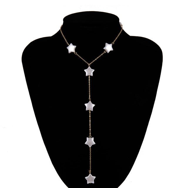 Gothic Baroque Pearl Pendant Choker Necklace for Women Wedding Punk Big Bead Lariat Gold Color Long Chain Necklace Jewelry