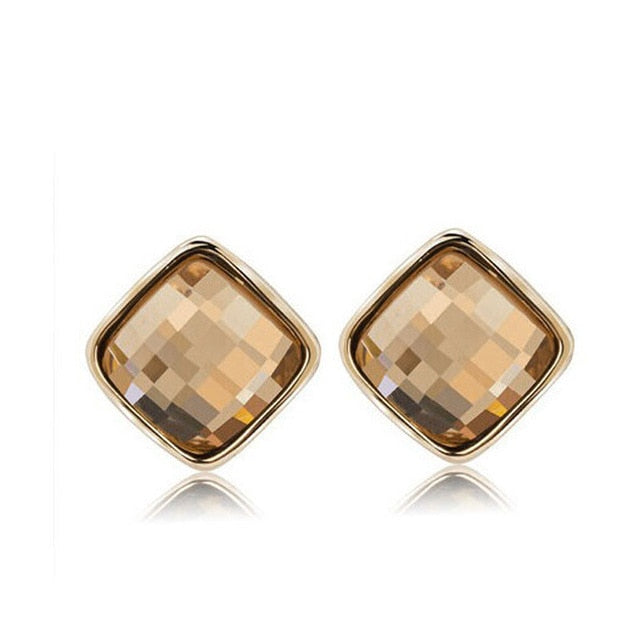 Classic Elegant Long Earrings For Women Fashion Geometric Crystal Gold Color Water Drop Earring Brincos Bijoux Jewelry