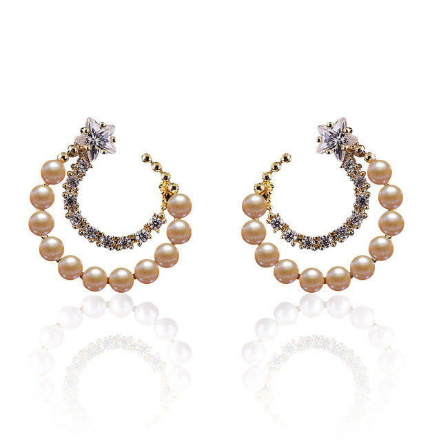 Classic Elegant Long Earrings For Women Fashion Geometric Crystal Gold Color Water Drop Earring Brincos Bijoux Jewelry