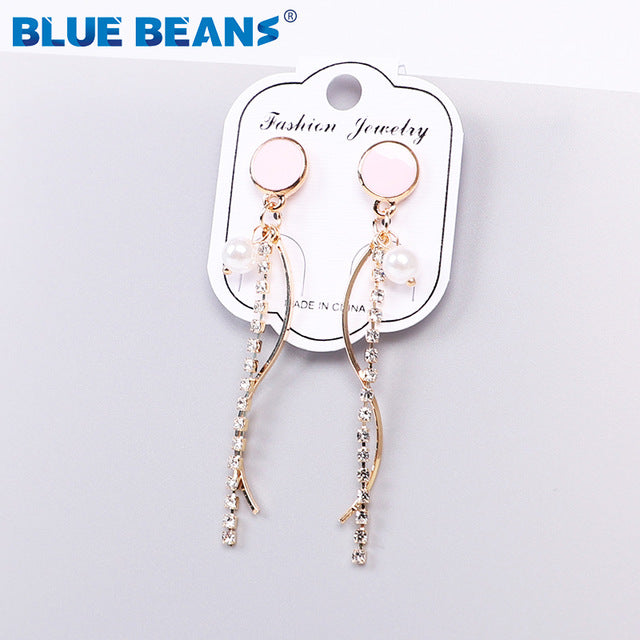 2020 Pearl  Earings for Women Drop Black Earrings Jewelry Fashion Small Earrings High Quality  Earing Pendientes New Women