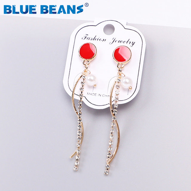 2020 Pearl  Earings for Women Drop Black Earrings Jewelry Fashion Small Earrings High Quality  Earing Pendientes New Women