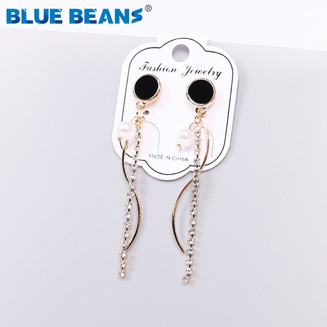 2020 Pearl  Earings for Women Drop Black Earrings Jewelry Fashion Small Earrings High Quality  Earing Pendientes New Women
