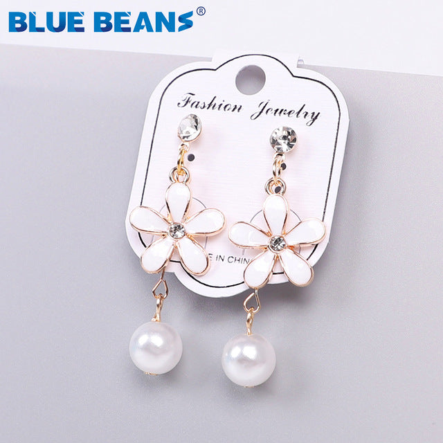 2020 Pearl  Earings for Women Drop Black Earrings Jewelry Fashion Small Earrings High Quality  Earing Pendientes New Women