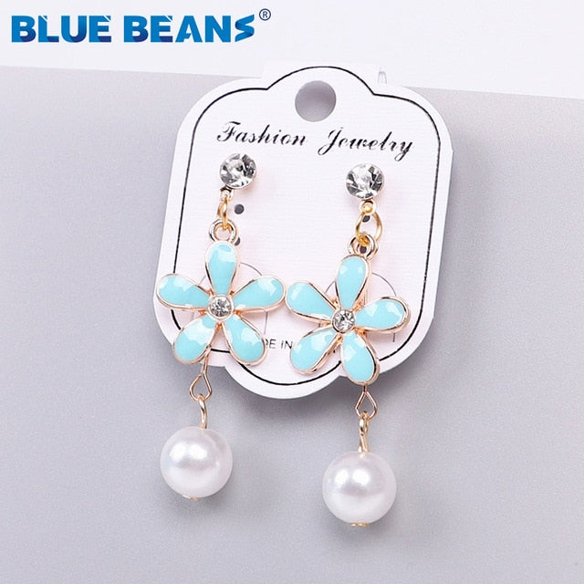 2020 Pearl  Earings for Women Drop Black Earrings Jewelry Fashion Small Earrings High Quality  Earing Pendientes New Women