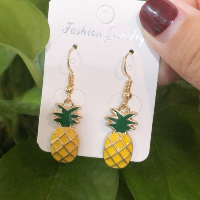 Resin stereo lemon orange earrings long pendant fashion summer fruit jewelry for girls and teenagers gifts wholesale