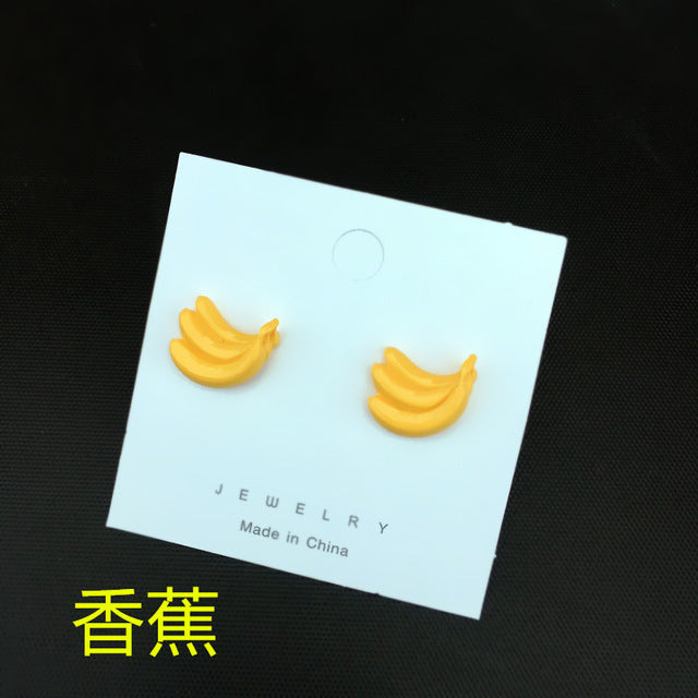 Resin stereo lemon orange earrings long pendant fashion summer fruit jewelry for girls and teenagers gifts wholesale