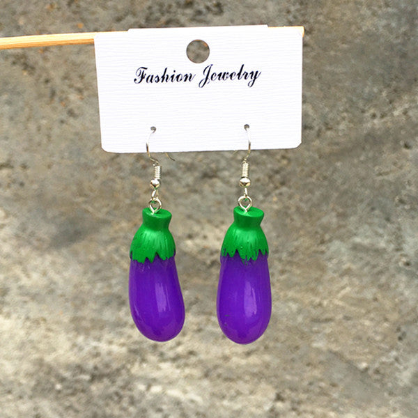 Resin stereo lemon orange earrings long pendant fashion summer fruit jewelry for girls and teenagers gifts wholesale