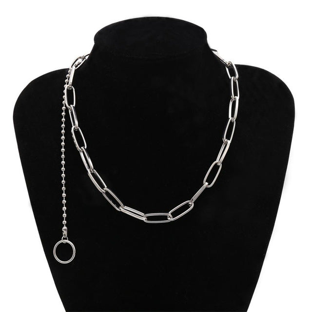 Punk Miami Cuban Choker Necklace Collar Statement Hip Hop Big Chunky Aluminum Gold Color Thick Chain Necklace Women Jewelry