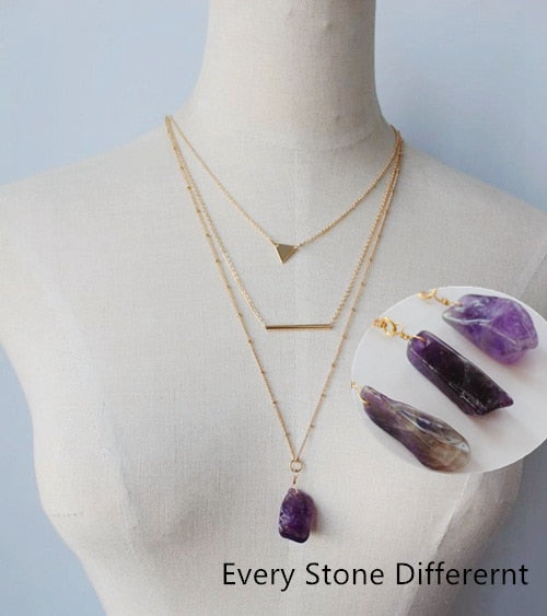 HUANZHI 2019 New Sea Style White Color Crystal Spar Geometric Transparent Beading Necklace for Women Girl Party Vacation Jewelry
