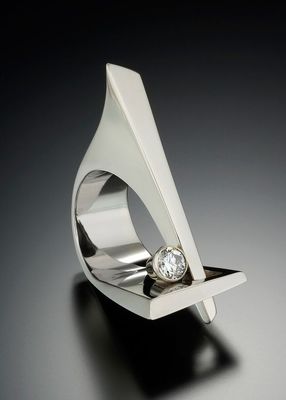 FFLACEL Hollow Two-tone Color Ring Wave Cubic Zircon Ring for Female Fashion Popular Rhinestone Wedding Rings for Women