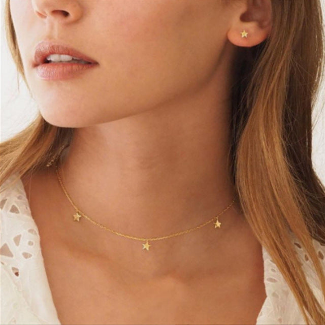 IF ME Vintage Multi Layered Necklace For Women Bohemian Coin Star Moon Geometric Chain Round Pendant Necklace Collar Jewelry New