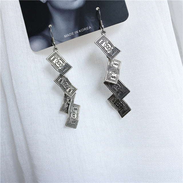 Punk Cheap Sliver Handcuffs Blade Gun Drop Earrings Creativity Jewelry Accessories Women Simple Fashion Cool Wholesale Pistols