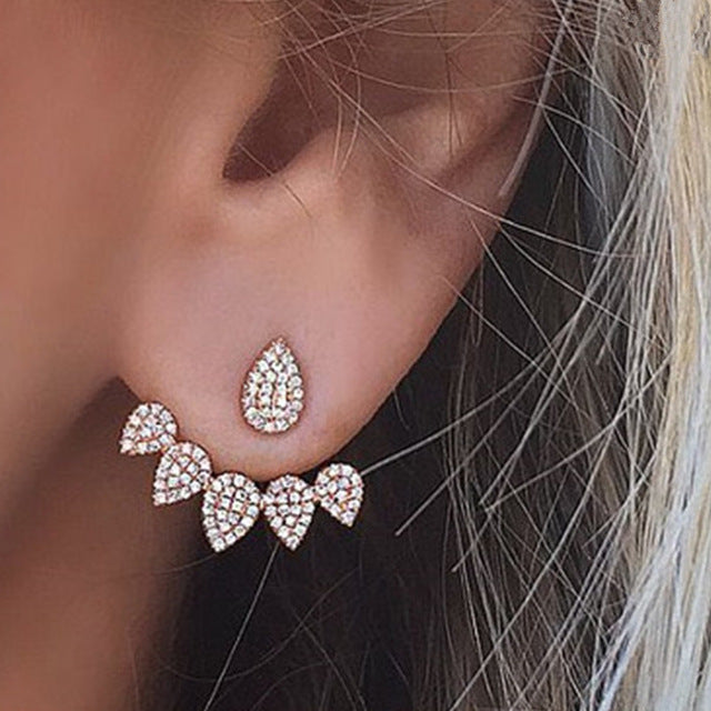 2020 New Fashion Round Dangle Drop Korean Earrings For Women Geometric Round Heart Gold Earring Wedding Jewelry 8g
