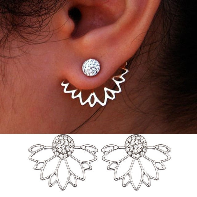 2020 New Fashion Round Dangle Drop Korean Earrings For Women Geometric Round Heart Gold Earring Wedding Jewelry 8g