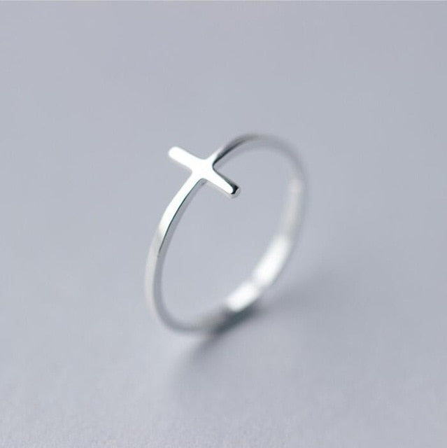 Jisensp Minimalist Jewelry Silver Color Geometric Rings for Women Adjustable Round Triangle Heartbeat Finger Ring bague femme