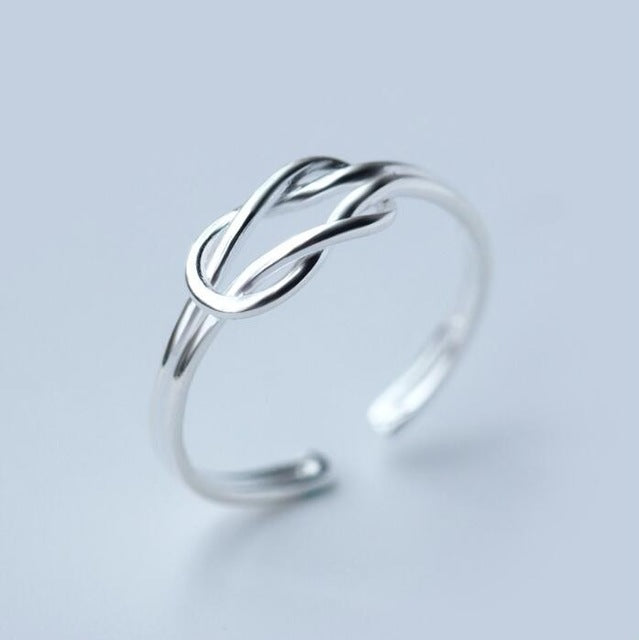 Jisensp Minimalist Jewelry Silver Color Geometric Rings for Women Adjustable Round Triangle Heartbeat Finger Ring bague femme
