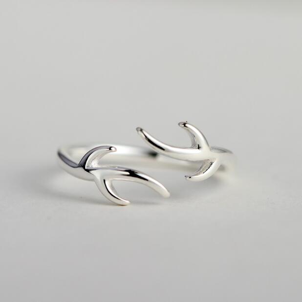 Jisensp Minimalist Jewelry Silver Color Geometric Rings for Women Adjustable Round Triangle Heartbeat Finger Ring bague femme