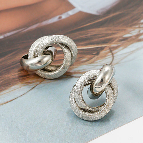 Flashbuy Gold Color Alloy Drop Earrings For Women Simple Exaggeration Earrings Wedding Fashion Jewelry Trendy Accessories