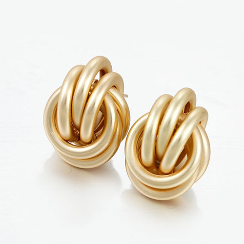 Flashbuy Gold Color Alloy Drop Earrings For Women Simple Exaggeration Earrings Wedding Fashion Jewelry Trendy Accessories