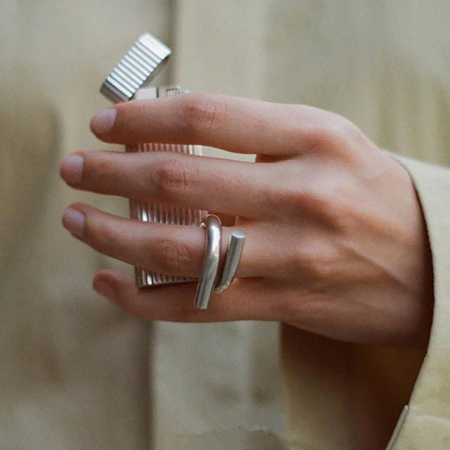 AOMU 1PC 2020 Fashion Golden Metal Rings for Women Geometric Cross Twist Minimalist Ring Party Jewelry Gifts
