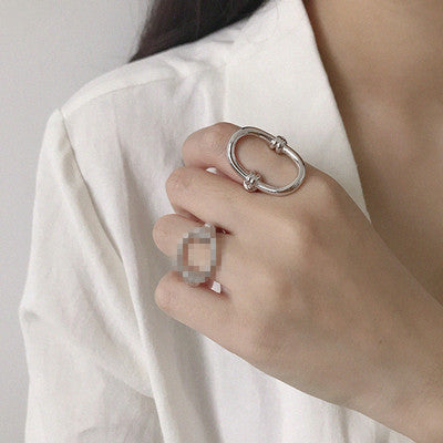 AOMU 1PC 2020 Fashion Golden Metal Rings for Women Geometric Cross Twist Minimalist Ring Party Jewelry Gifts