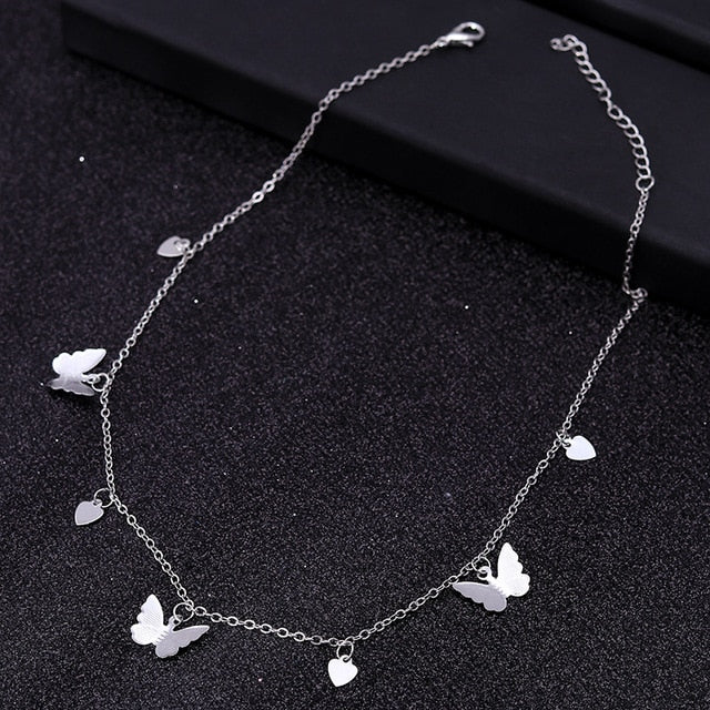 Small Animal Butterfly Stars Chain Necklaces for Women Hot Sale Gold Silver Color Clavicle Chain Necklaces Jewelry Accessories
