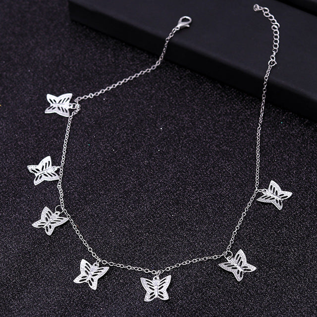 Small Animal Butterfly Stars Chain Necklaces for Women Hot Sale Gold Silver Color Clavicle Chain Necklaces Jewelry Accessories