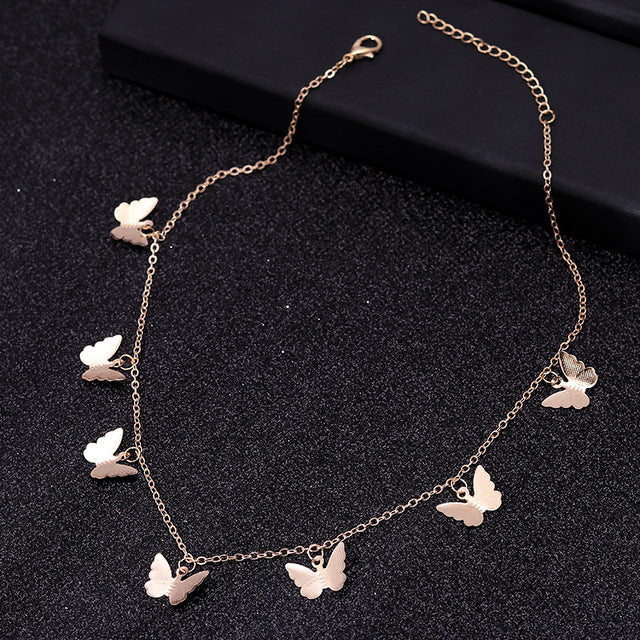 Small Animal Butterfly Stars Chain Necklaces for Women Hot Sale Gold Silver Color Clavicle Chain Necklaces Jewelry Accessories