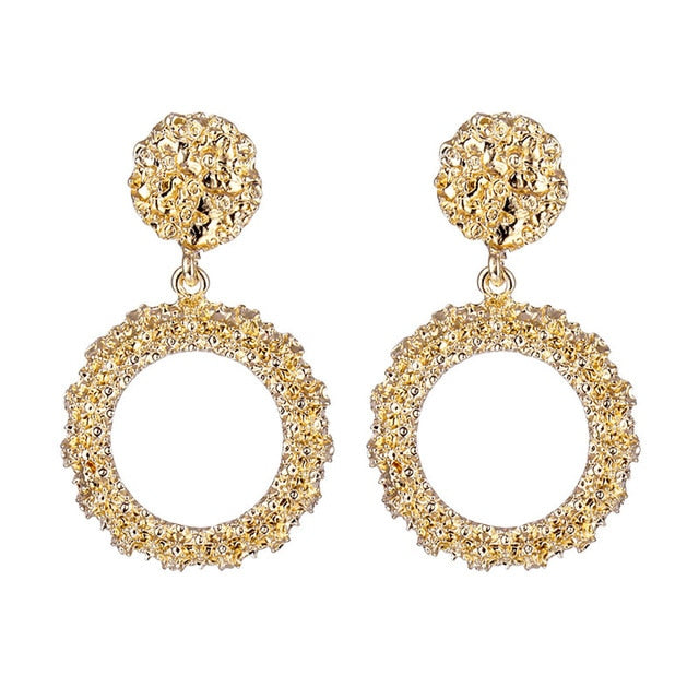 ALIUTOM Fashion Statement Earrings Big Metal Geometric Pendant Earrings For Women Hanging Dangle Earrings Drop Earing Bohemian