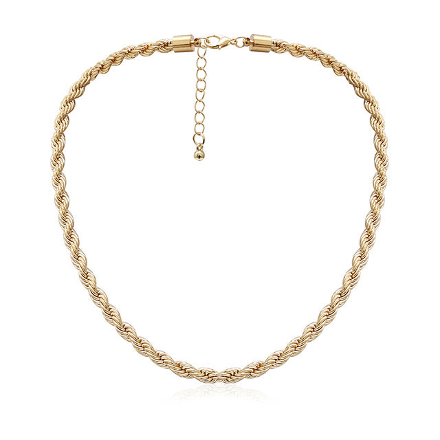 High Quality Punk Lock Choker Necklace Pendant Women Collar Statement Brand Gold Color Chunky Thick Chain Necklace Steampunk Men
