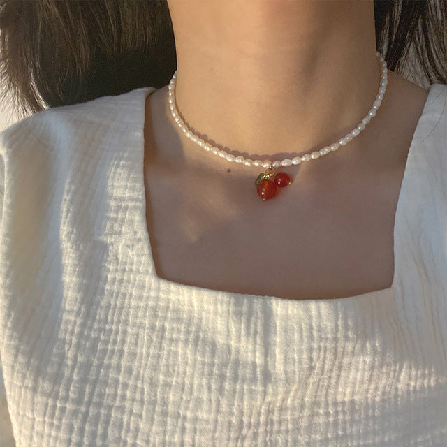 HUANZHI 2019 Hip Hop Multi-layer Imitation Irregular Pearls Chain Metal Beads Line Lock Chain Necklace for Women Jewelry