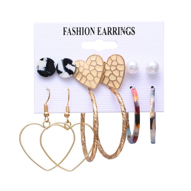 ALIUTOM Boho Tassel Earrings Set Bohemian Long Vintage Geometric Dangle Earrings For Women Brincos Fabric Drop Earring Jewelry