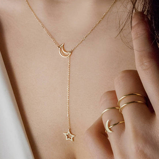 IF YOU Boho Coin Shell Rose Pendant Necklace For Girl Moon Crystal Choker Necklaces Women Beach 2020 Fashion Statement  Jewelry