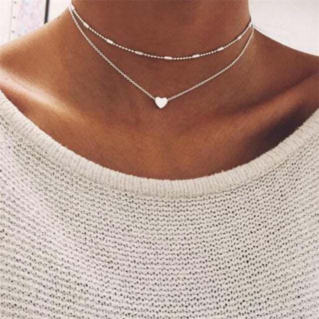 IF YOU Boho Coin Shell Rose Pendant Necklace For Girl Moon Crystal Choker Necklaces Women Beach 2020 Fashion Statement  Jewelry